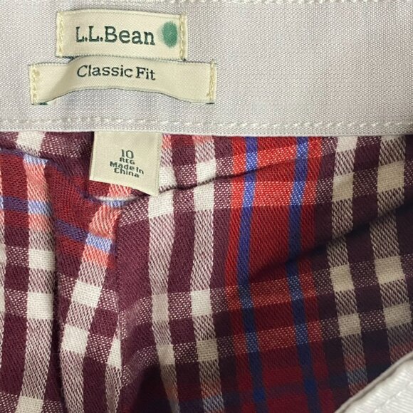 L.L. Bean flannel lined Classic Fit size 10 khaki NWT women's - Picture 3 of 7